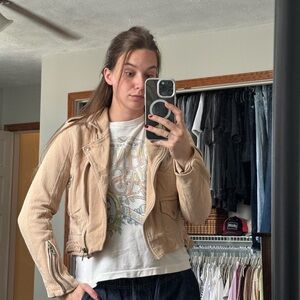 Blank NYC Beige Leather Jacket